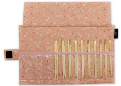 KOKNIT Bamboo Circular Knitting Needles Set with Case, Flexible Plastic Cable(31inch / 80cm) Set of 61pcs Knitting Needle and KN